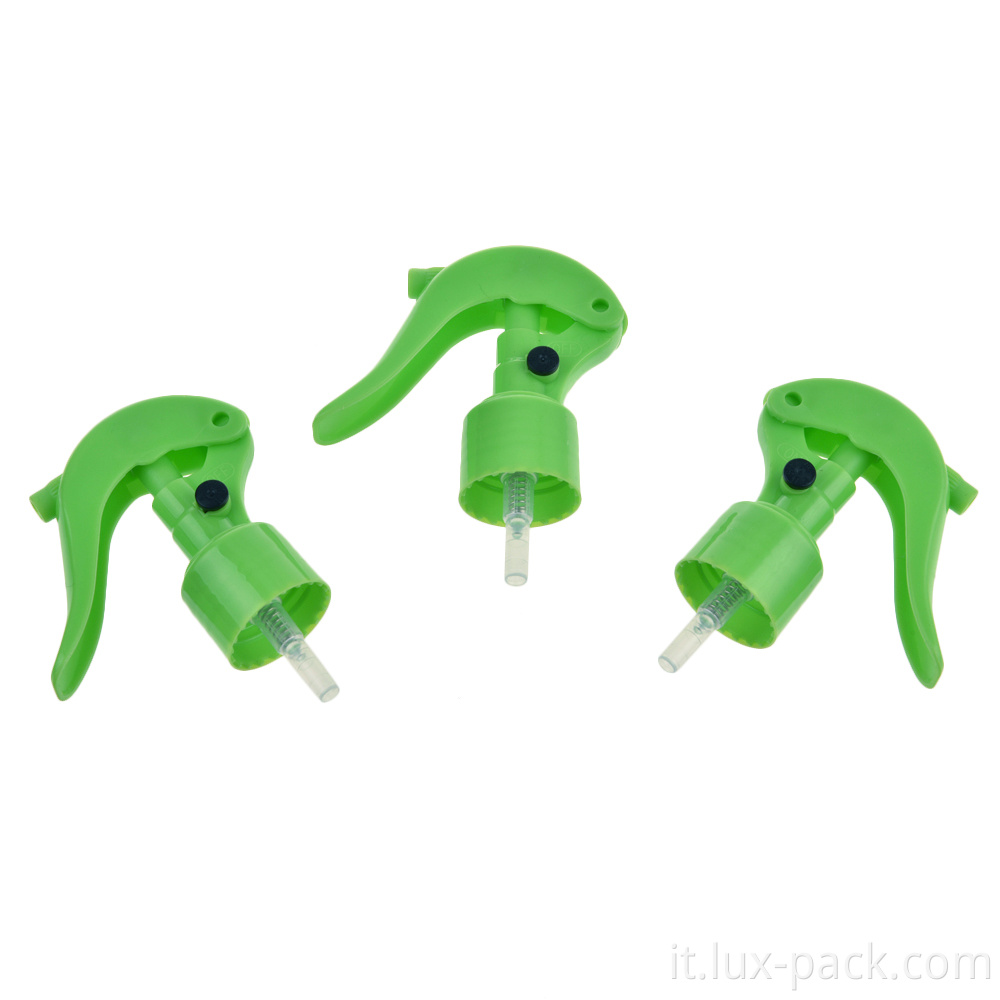 Pompa a mano Spruzzatore verde Spruzzatore di plastica Bottiglia da giardino Spruzzatore di grilletto colorato diverso